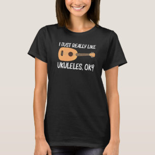 Leuke Ukulele Voor Mannen Vrouwen Muziekinstrument T-shirt