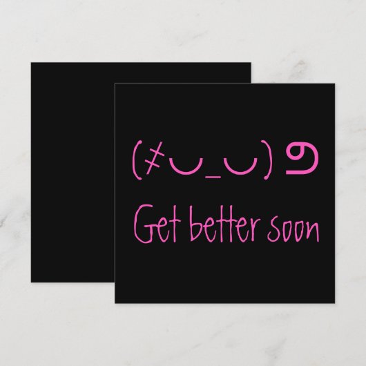 Leuke unicode roze krijg snel betere kaart (Voorkant / Achterkant)