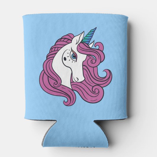 Leuke Unicorn aangepaste naam & kleur koelbox Blikjeskoeler (Achterkant)
