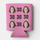 Leuke unieke 30e verjaardag foto Cool Retro Blikjeskoeler (Achterkant)