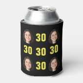 Leuke unieke 30e verjaardag foto Cool Retro Blikjeskoeler (Blikje Voorkant)