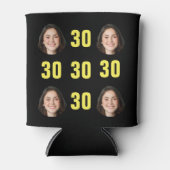 Leuke unieke 30e verjaardag foto Cool Retro Blikjeskoeler (Voorkant)