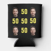 Leuke unieke 50ste verjaardag foto Cool Retro Blikjeskoeler (Voorkant)