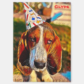 Leuke unieke aangepaste Clyde-hond Magneet (Voorkant)