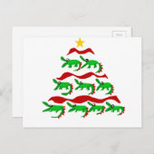 Leuke unieke Alligator Art Kerstboom Feestdagenkaart (Voorkant / Achterkant)