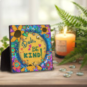 Leuke unieke bloemendude Be Kind Inspirivity Plaqu Fotoplaat
