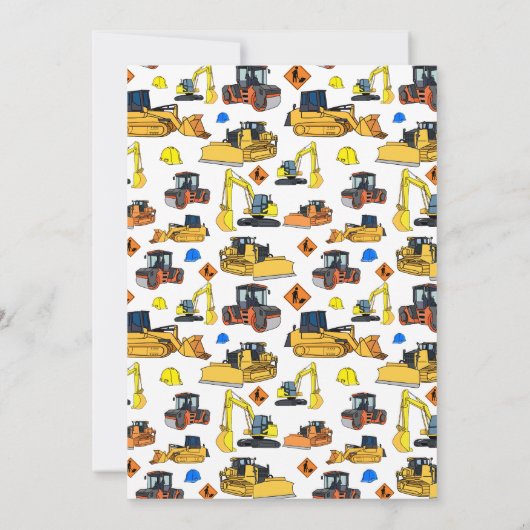 Leuke unieke bouwzone verkeersborden Verjaardag Kaart (Achterkant)