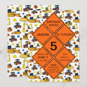 Leuke unieke bouwzone verkeersborden Verjaardag Kaart (Voorkant / Achterkant)