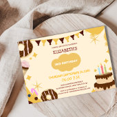 leuke unieke donut cake ijs kind verjaardag kaart