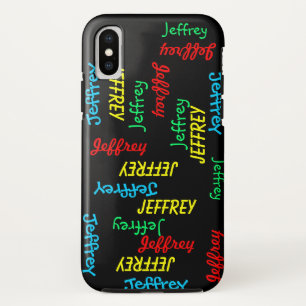Leuke unieke herhalende namen op zwart, gepersonal Case-Mate iPhone case
