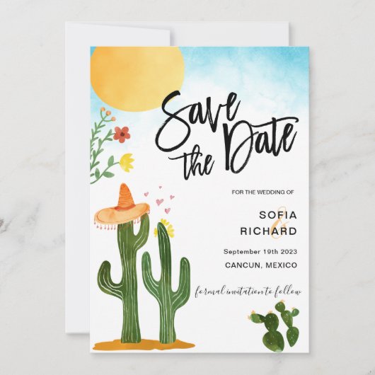 Leuke unieke moderne bestemming Mexico stijl Kaart (Voorkant)