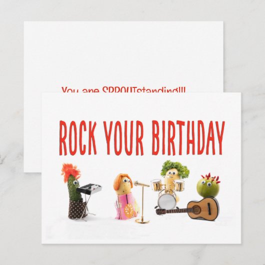 Leuke unieke schattige verjaardagspostkaart voor v briefkaart (Voorkant / Achterkant)