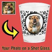 Leuke Unieke Stocking Stuffer Dog Pup Photo Paw Shot Glas