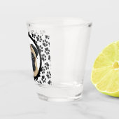 Leuke Unieke Stocking Stuffer Dog Pup Photo Paw Shot Glas (Rechts)