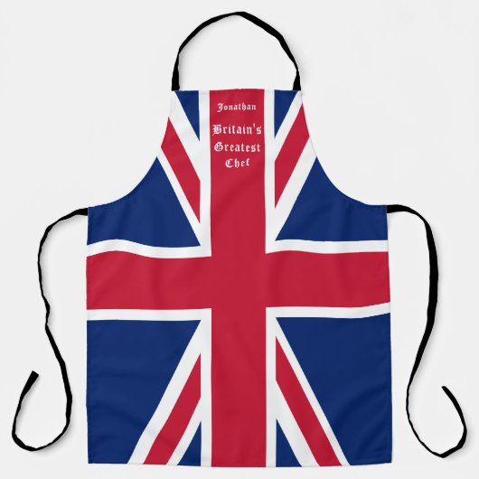 Leuke Union Jack Britain's grootste chef-kok Schort (Voorkant)