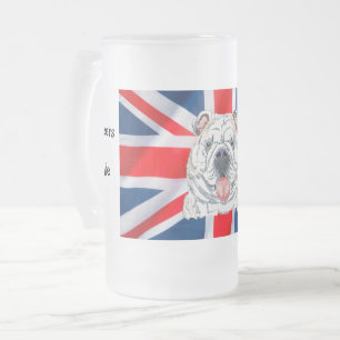 Leuke Union Jack Engelse Bulldog Cheers Mate Matglas Bierpul