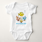 leuke unisex eerste Beach reis Romper (Voorkant)
