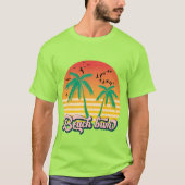 Leuke unisex strand zwerver woord kunst t-shirt (Voorkant)