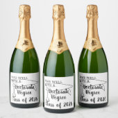 Leuke universitaire doctorsgraden afgestudeerd, af sparkling wijnetiket (Flessen)