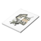 Leuke Vader Baars Vissen Vintage Gravure Ontwerp Notitieblok (Linkerzijde)