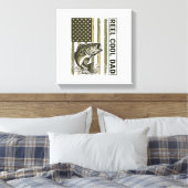 Leuke vader baars vissen vlag vector ontwerp_1 canvas afdruk (Insitu (Slaapkamer))