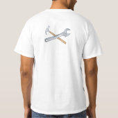 Leuke vader eenvoudige heren gereedschap aangepast t-shirt (Achterkant)