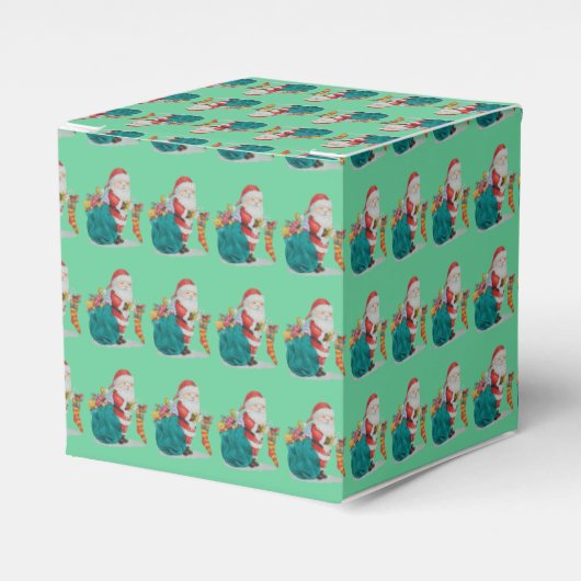 Leuke Vader Kerstmis met geschenken en speelgoed i Bedankdoosjes (Voorkant Zijde)