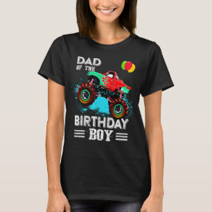 Leuke vader van een monster truck verjaardag jonge t-shirt