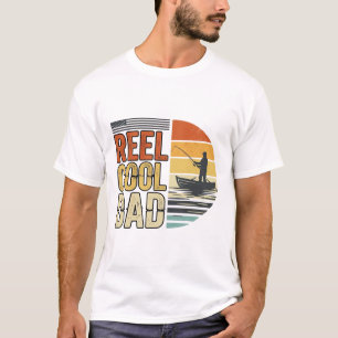 Leuke vader vintage vis T-shirt ontwerp_1