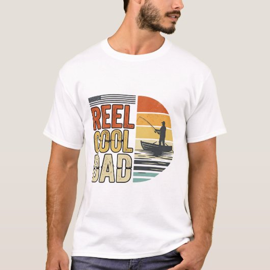 Leuke vader vintage vis T-shirt ontwerp_1 (Voorkant)