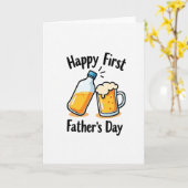 Leuke Vaderdag Bierkaart Kaart (Gele Bloem)