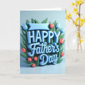 Leuke Vaderdag briefkaart (Gele Bloem)