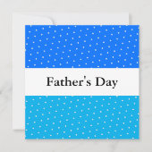 Leuke VADERDAG Bright Dotted Blue White Stripes Feestdagenkaart (Voorkant)