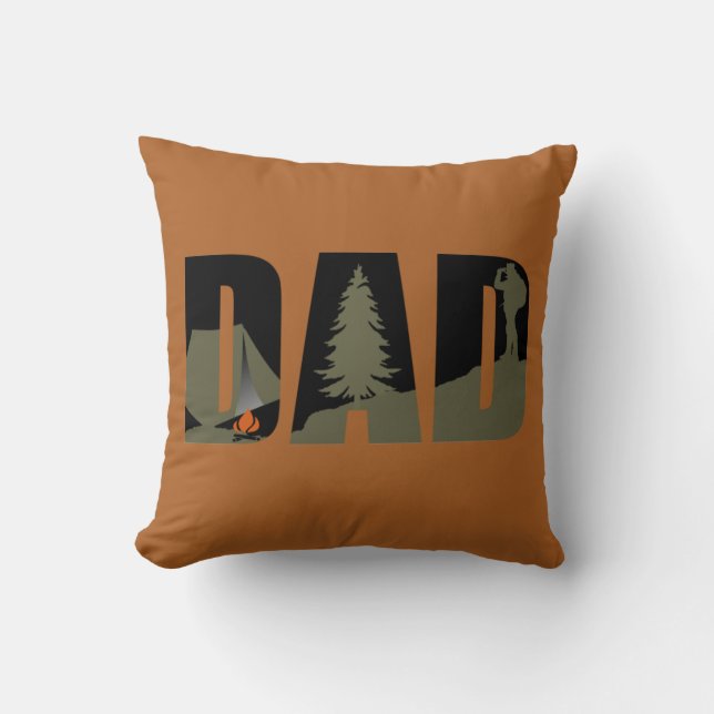 Leuke Vaderdag Camping Papa  Kussen (Voorkant)