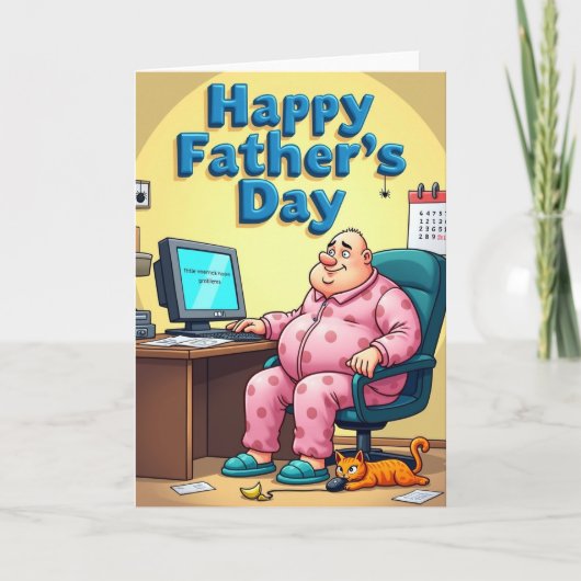 Leuke Vaderdag Computerkaart Kaart (Voorkant)