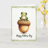 Leuke Vaderdag Eikel Kaart (Gele Bloem)