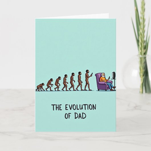 Leuke Vaderdag Evolutiekaart Kaart (Voorkant)