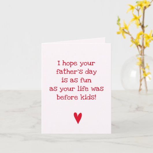 Leuke Vaderdag! - Grappige Vaderdag citaten Kaart (Gele Bloem)