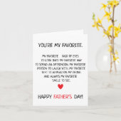 Leuke Vaderdag Je bent mijn favoriete vader groet Kaart (Gele Bloem)