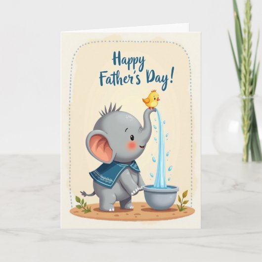 Leuke Vaderdag kaart Baby Olifant (Voorkant)
