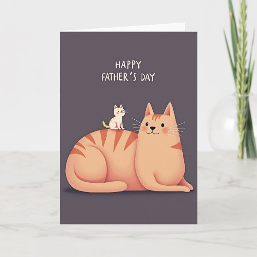 Leuke Vaderdag Kaart voor Kattenliefhebbers (Voorkant)