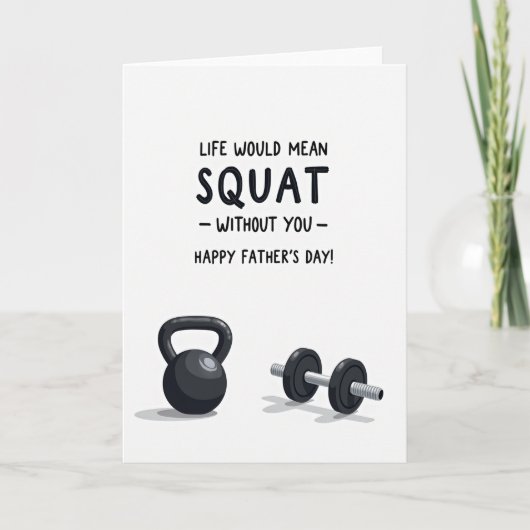 Leuke Vaderdag Kettlebell Kaart (Voorkant)