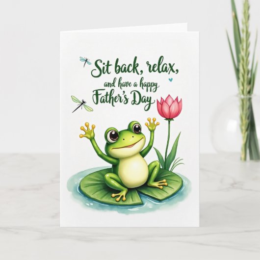 Leuke Vaderdag Kikker Kaart (Voorkant)