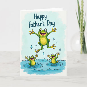 Leuke Vaderdag Kikkers Familie Kaart