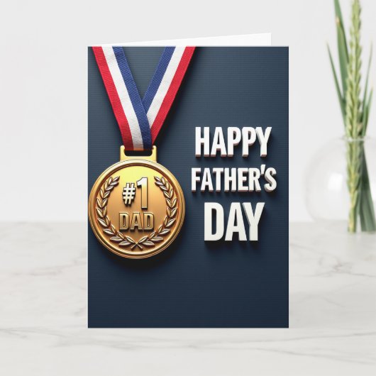 Leuke Vaderdag Medaille Kaart (Voorkant)