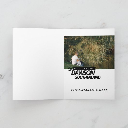 Leuke Vaderdag papa vis foto tijdschrift omslag Kaart (Binnen)