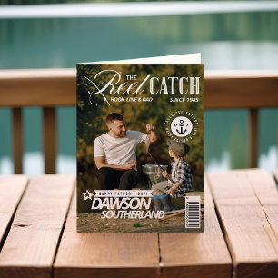 Leuke Vaderdag Papa Vist Photo Magazine Hoesje Kaart