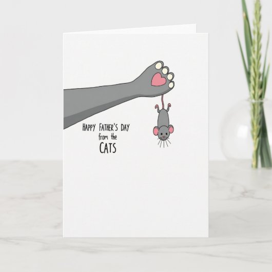 Leuke Vaderdag Poes kaart (Voorkant)