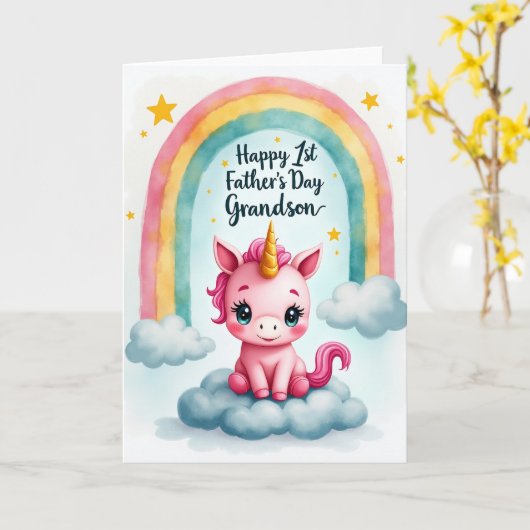 Leuke Vaderdag Pony Kaart (Gele Bloem)
