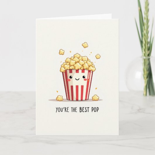 Leuke Vaderdag Popcorn Kaart (Voorkant)